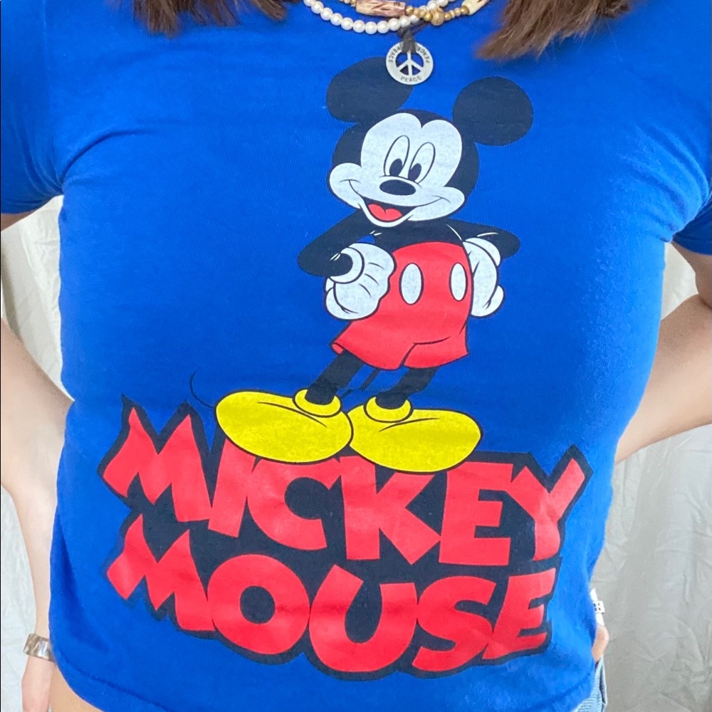 mickey mouse cropped kiddie tee